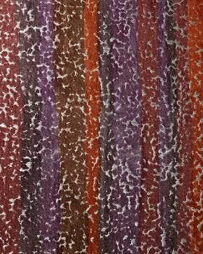 Luxe Fluweel Oneven Strepen Bruin/Oranje, Nieuw, Oranje