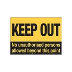 Grote muurplaat Keep Out 30x40cm - Metalen wand plaatjes, Ophalen of Verzenden, Nieuw