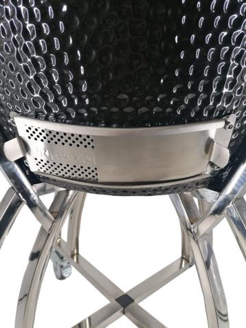 Big kamado houtskoolbarbecue 22inch/56 cm zwart, Verzenden, Nieuw
