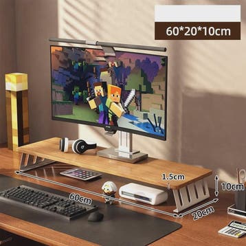 Houten Monitorverhoger met Opbergruimte - Ergonomische Burea, Huis en Inrichting, Verzenden, Nieuw