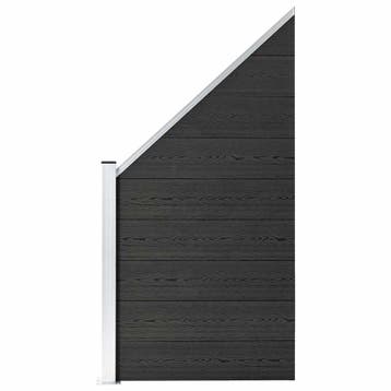 vidaXL Schuttingpaneel 95x(105-180) cm HKC grijs, Verzenden, Nieuw, Hout