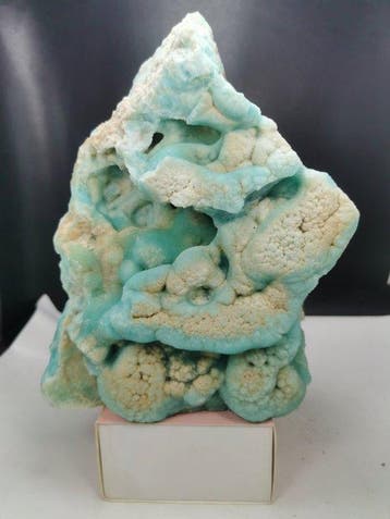 Prachtig blauw aragonietmonster Exemplaar - Hoogte: 21 cm -