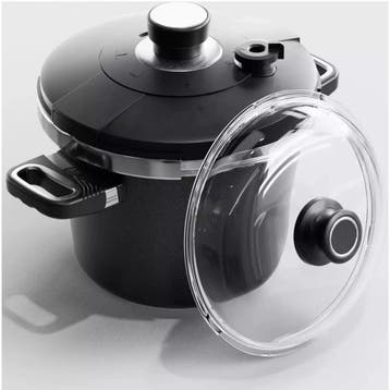 AMT Gastroguss Drukpan set – Ø 24 cm – 4,5 liter – Lo, Ophalen of Verzenden, Nieuw, Aluminium