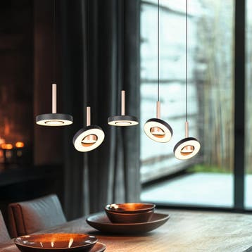 LED Hanglamp - Trio Select Guano - 5 Lichtpunten van 8 Watt, Ophalen of Verzenden, Nieuw, Metaal, Overige fittingen