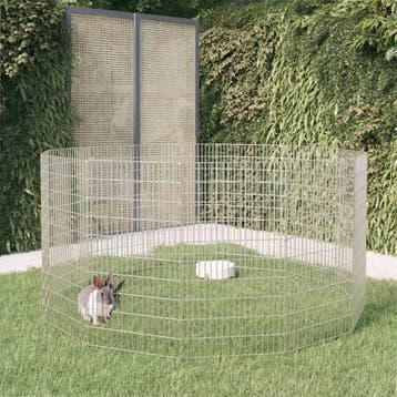 vidaXL Vrije uitloopverblijf voor dieren 12 panelen 54x100, Dieren en Toebehoren, Verzenden, Nieuw