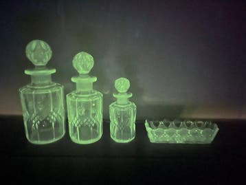 Art Deco Toiletset (4) - Val Saint Lambert - Glas -