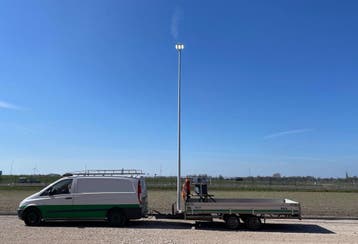 8 meter bovengronds stalen lantaarnpaal / lichtmast, Nieuw
