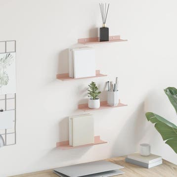 vidaXL Drijvende plank Wandgemonteerd 4 pcs Roze 30 x 9 x, Verzenden, Nieuw
