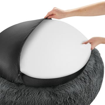 Hondenmand Maja met dikke bekleding en lang pluche - Ø 70 cm, Verzenden, Nieuw