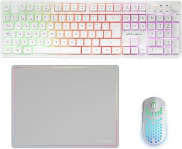 Gaming Toetsenbord & Muis Set Wit | Retourdeal 33% Korting, Ergonomisch, Ophalen of Verzenden, Zo goed als nieuw, Draadloos