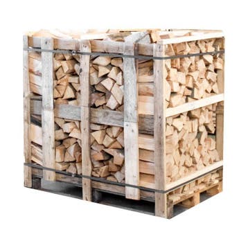 Halve pallet ovengedroogd gekloofd beuken haardhout 25cm, Minder dan 3 m³, Ophalen of Verzenden, Blokken