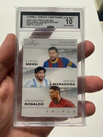 2025 Leaf Exclusive Legends Edition Lionel Messi, Diego, Nieuw