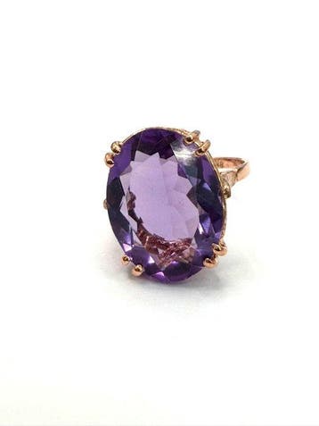 Zonder minimumprijs - Ring - 9 kt. Roségoud, Zilver Spinel, Nieuw