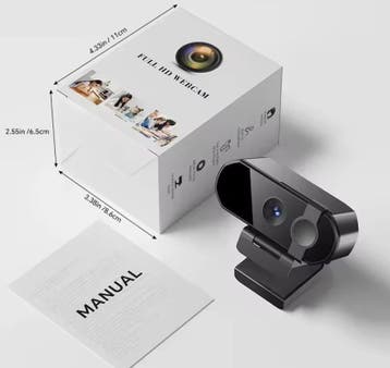4K Webcam 8MP met Autofocus & Mic USB PC/Laptop 1080P, Computers en Software, Verzenden, Nieuw