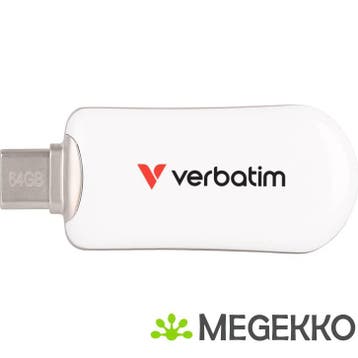 Verbatim 30228 Plectra 64GB USB-C Stick Wit, Verzenden, Nieuw