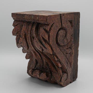 Handgesneden wandconsole - Hout - 1700-1750, Antiek en Kunst