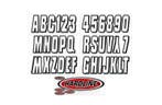 Hardline Boat Lettering Registration Kit 3 in. - 320, Ophalen of Verzenden