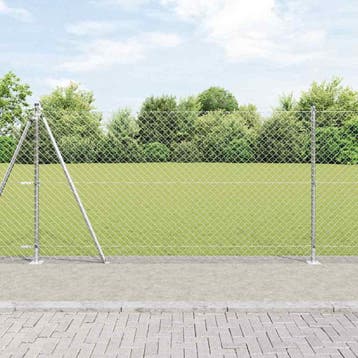 vidaXL gaashek met betonnen voetstuk 10 x 1,2 m, Verzenden, Nieuw, IJzer