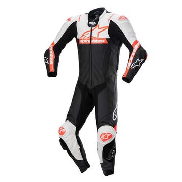 Alpinestars Missile V2 Ward 1Pc lederen pak Zwart Wit Rood, Nieuw met kaartje, Overall, Alpinestars, Heren