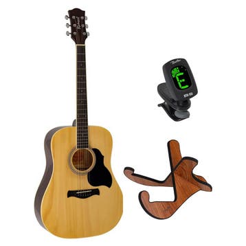 Richwood RD-12 Dreadnought Akoestische Gitaarset naturel met, Ophalen of Verzenden, Nieuw
