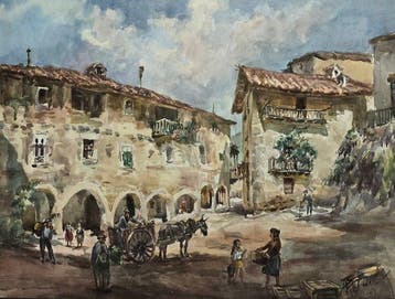 Beryl Victoria Teresa Davies (1916-1997) - La plaza del