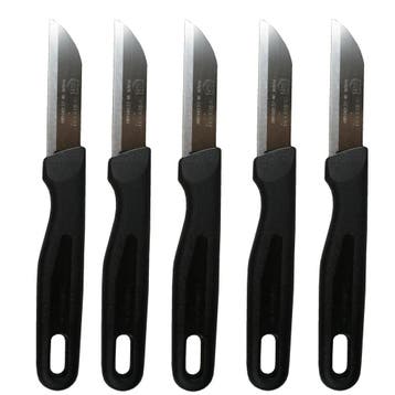 Solingen Set schilmesjes - RVS glad - 16 cm - zwart - 5 s..., Ophalen of Verzenden, Nieuw