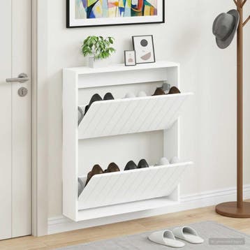 vidaXL Wandgemonteerde Schoenkast ZWOLLE 71 x 17 x 86 cm, Verzenden, Nieuw