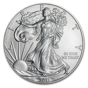 American Eagle 1 oz 2011 (40.020.000 oplage), Verzenden, Midden-Amerika, Losse munt, Zilver