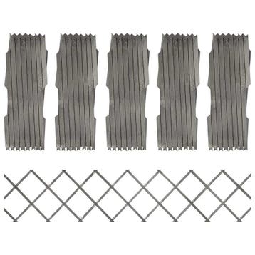 vidaXL Tuinlatwerken 5 st 180x30 cm massief vurenhout grijs, Verzenden, Nieuw, Hout, Minder dan 1 meter
