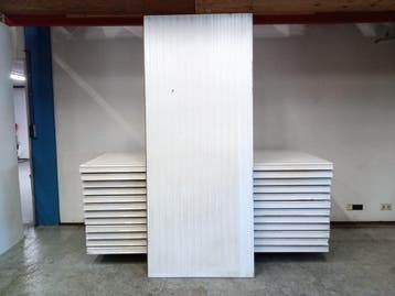 Partij Sandwichpanelen - L248 x D8 x B100 cm - 22 stuks, Gebruikt