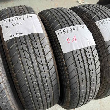 2 x Dunlop 175-70-14 Zomerbanden 6mm, 14 inch, Gebruikt, 175 mm, Ophalen of Verzenden
