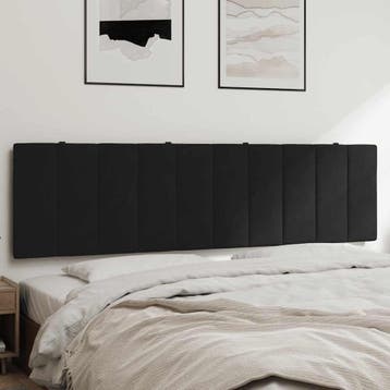 vidaXL Hoofdbordkussen Hanko 180 cm fluweel zwart, Verzenden, Nieuw, Zwart, Stof