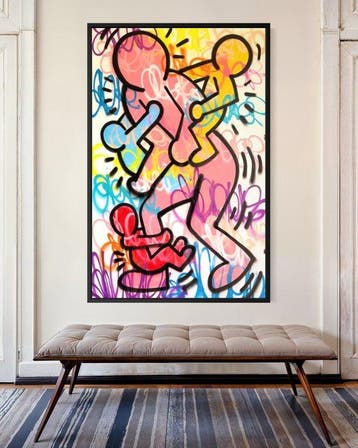 Gunnar Zyl - Love Family / Keith Haring & Zyl XXL, Antiek en Kunst
