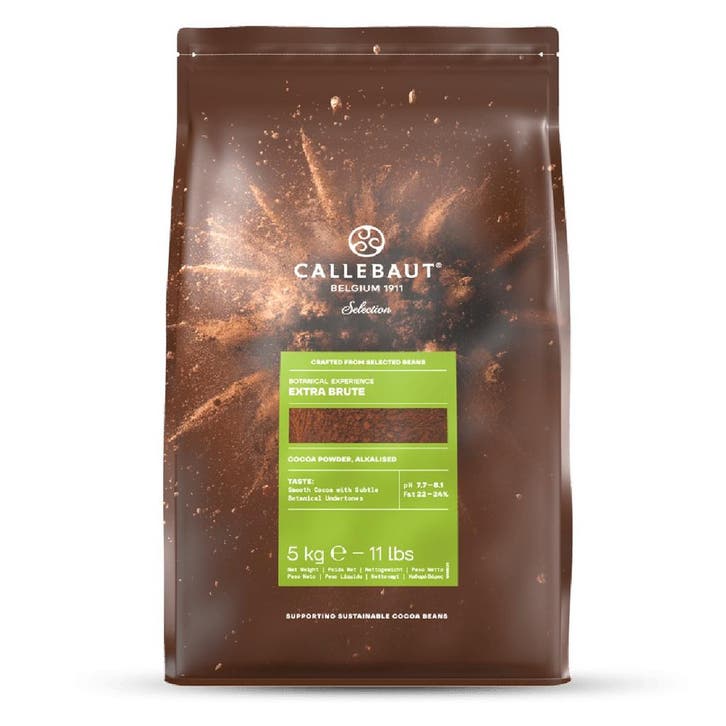 Callebaut Cacaopoeder Extra Brute (Rood) Gealkaliseerd 5kg, Hobby en Vrije tijd, Taarten en Cupcakes maken, Nieuw, Verzenden