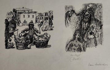 Hans Böttcher (1897–1986) - Totenköpfe zu verkaufen, ink