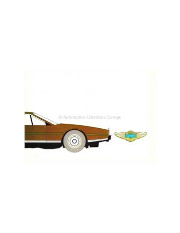 1975 ASTON MARTIN LAGONDA BROCHURE ENGELS, Boeken, Nieuw, Author