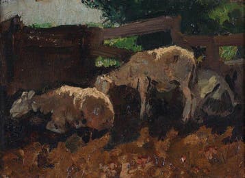 Willem Hendrik van der Nat (1864–1929) - Etende schapen