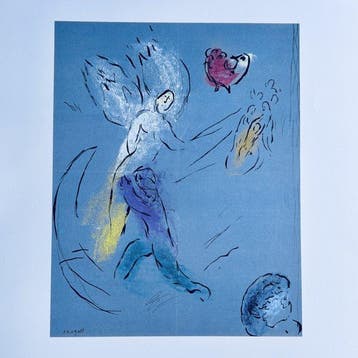 Marc Chagall (1887-1985) - La lutte de Jacob et de lange