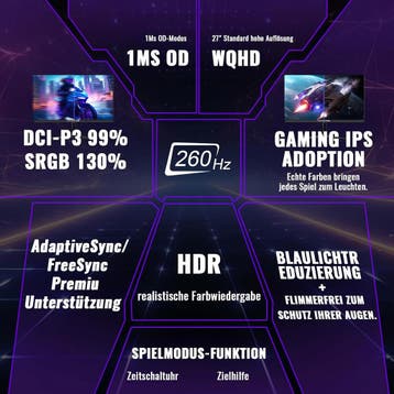 Gaming Monitor - Beeldscherm computer - 27 inch - 260Hz - WQ, Computers en Software, Verzenden, Zo goed als nieuw