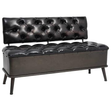 Halbank zwart industrieel - 59% Korting, Gebruikt, Minder dan 75 cm, Vintage, Tweepersoons