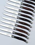 Laguiole - 12x Steak Knives - Dark Brown - style de -