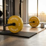 Bumper plate 15kg Rubber | Premium | OP=OP, Ophalen of Verzenden, Nieuw, Rug, Halterschijven