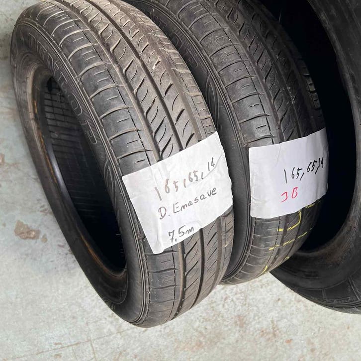 2 x Dunlop Enasave 165-65-14 Zomerbanden 7,5mm, Auto-onderdelen, Banden en Velgen, 14 inch, Zomerbanden, 165 mm, Personenwagen