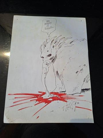 Hulet - 1 Originele tekening met handtekening - 1997, Boeken, Nieuw