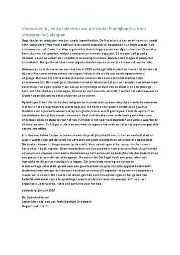 Van probleem naar prestatie 9789081693004, Boeken, Verzenden, Zo goed als nieuw