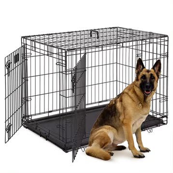 IvoQ Hondenbench XL – Zwart – 107×71×77 cm, Verzenden, Nieuw