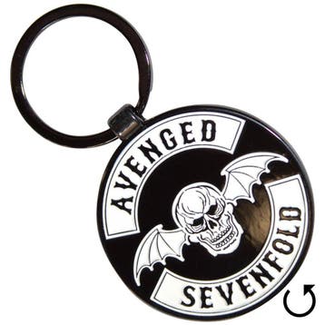 Avenged Sevenfold - Deathbat Crest Sleutelhanger off. merch., Ophalen of Verzenden, Nieuw, Gebruiksvoorwerp
