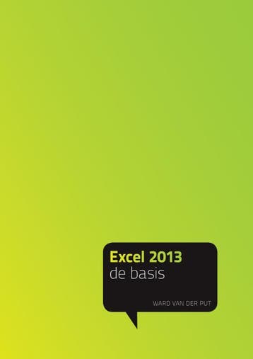 Excel 2013 | Ward Put | Nieuw, Ophalen of Verzenden, Nieuw, Ward Put