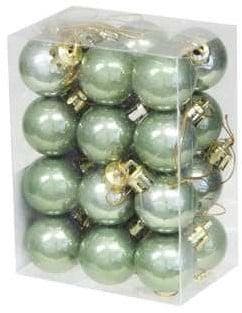 Kerstballen kunststof onbreekbaar Groen Opal 3 cm 24 stuks, Ophalen of Verzenden, Nieuw