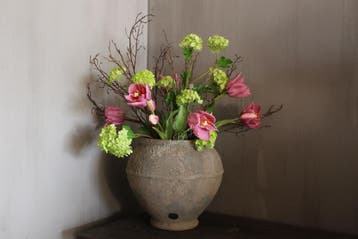 Namaak boeket Tulpen soft purple 48 cm, Huis en Inrichting, Ophalen of Verzenden, Nieuw